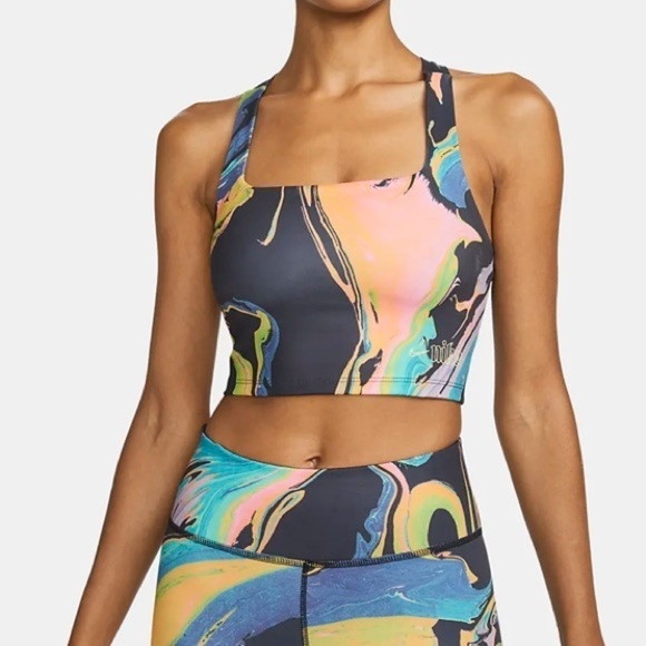 Nike NSW Aurora Cropped Marbled  Tank bra size Women's XS new - Picture 1 of 7